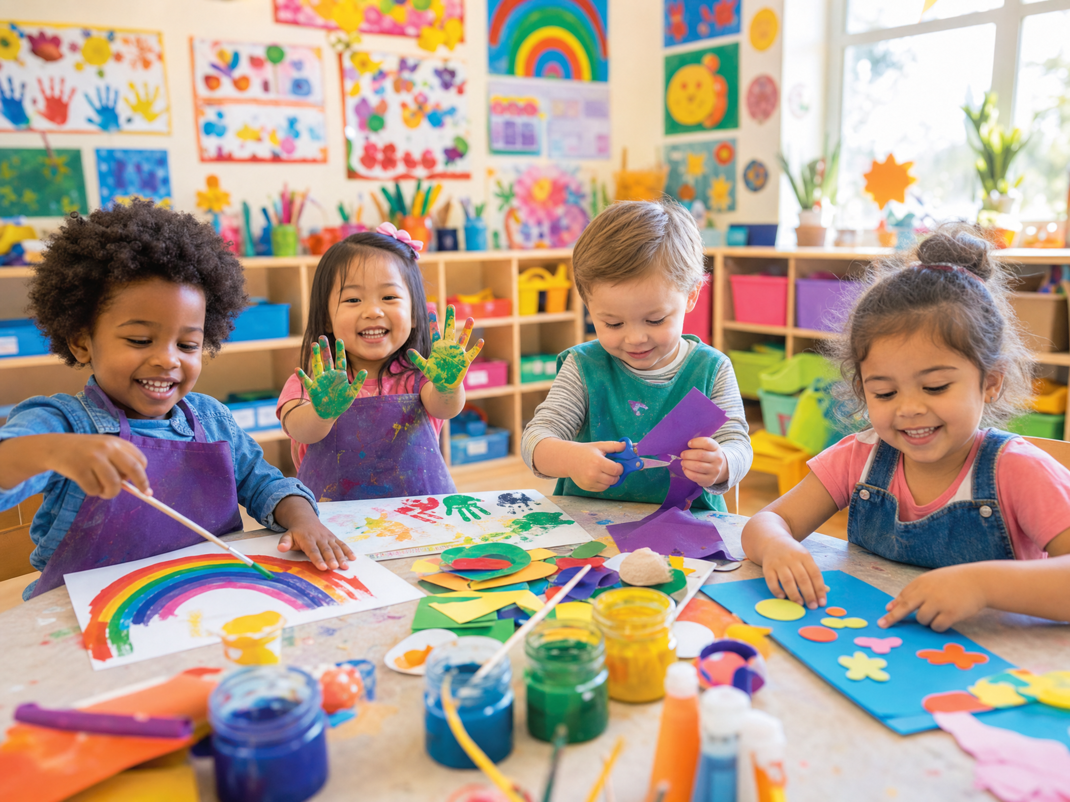 Pre-3 program art and creativity at Meadow Oaks Academy